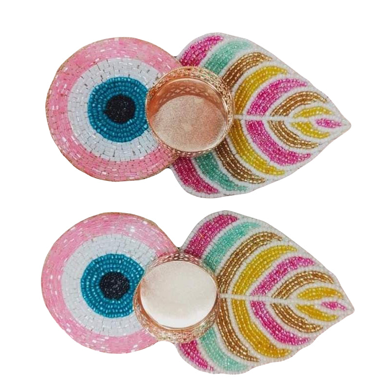 Evil Eye T-Light Holder Pair