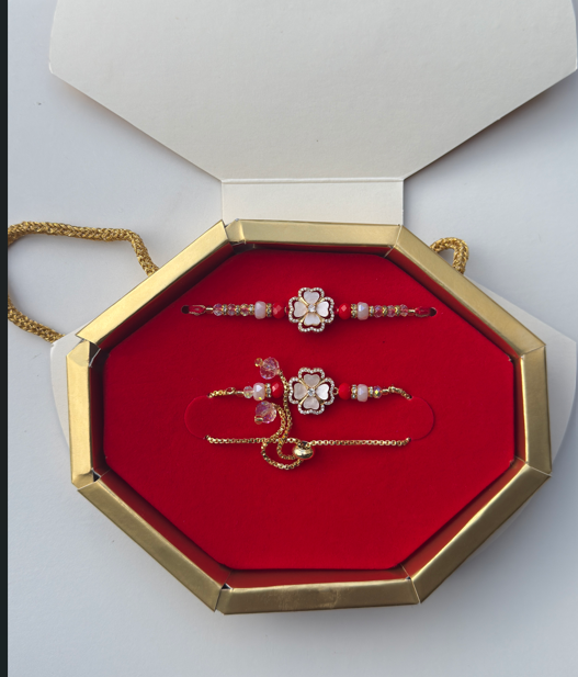 Floral Duo Rakhi Set