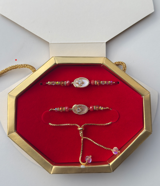 Pearl Shine Rakhi Set