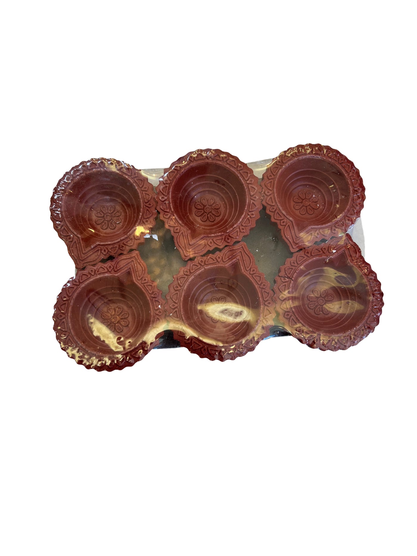 Plain Diya Clay pack of 6