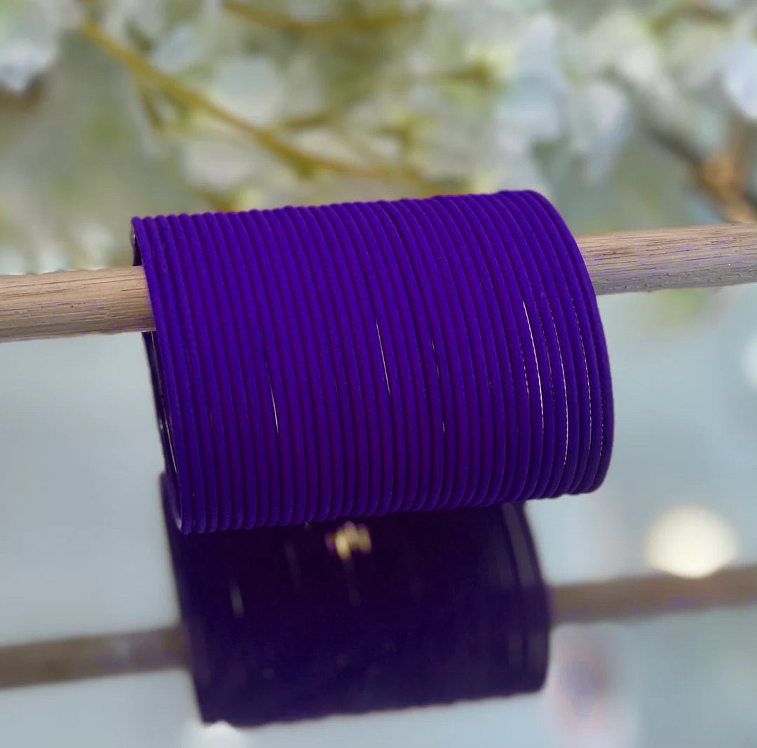 Deep Violet Metal Bangles