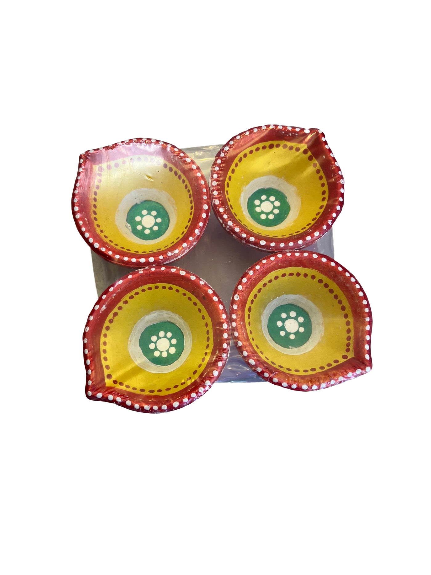 Diya Yellow Pack of 4