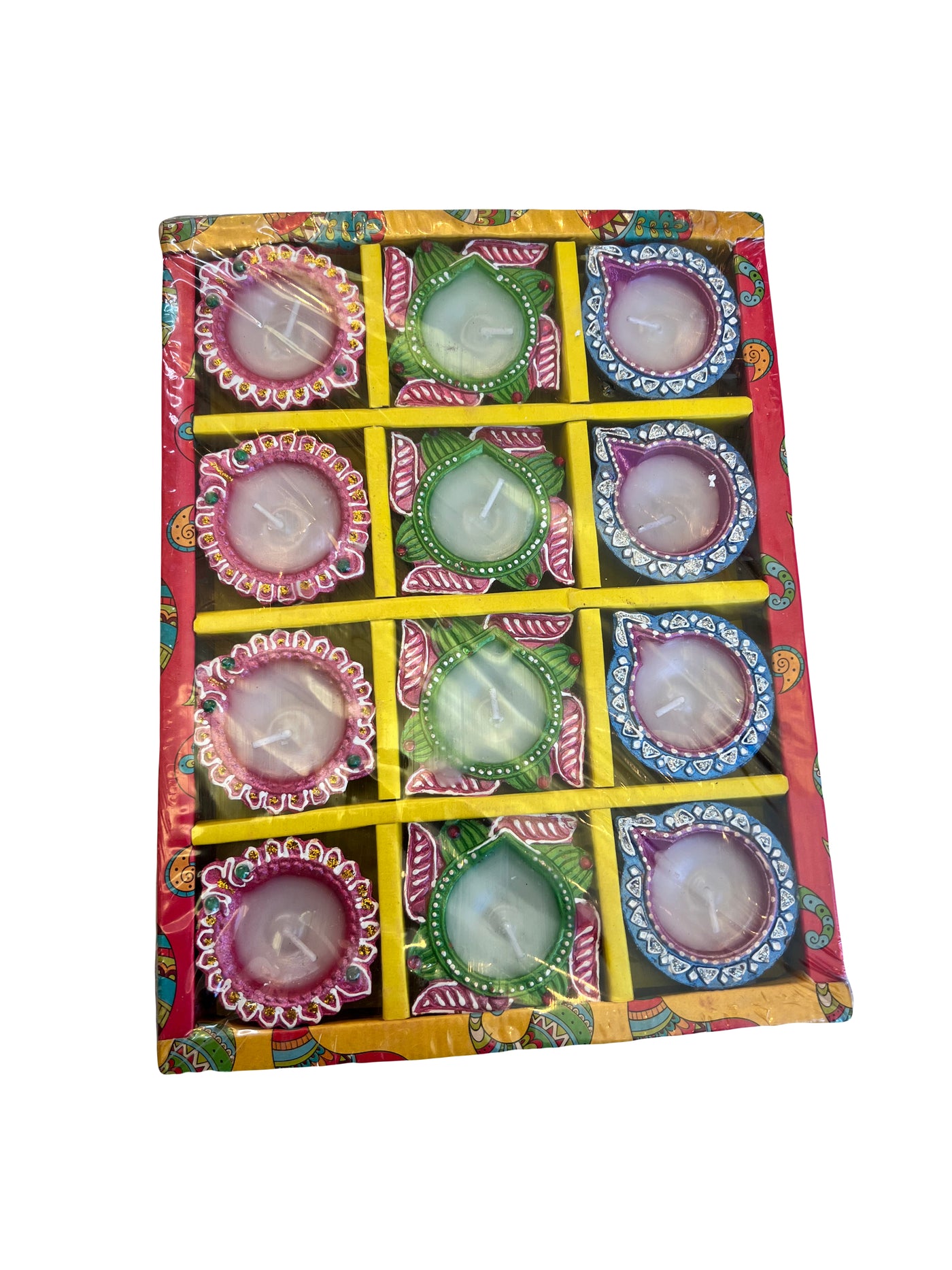 Diwali Clay Diya with Wax 12 PC