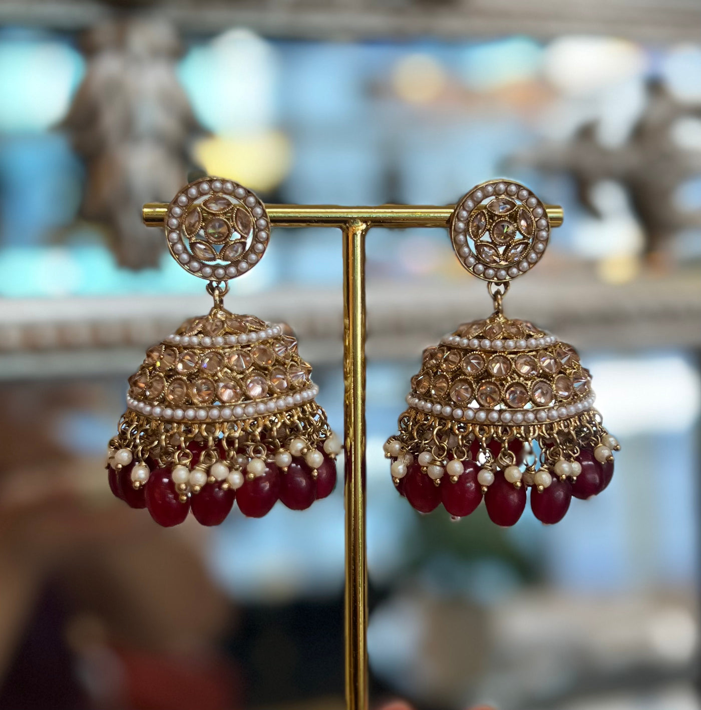 Bahaar Polki Jhumka - Indian Secrets