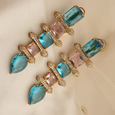Noor Luxe Crystal Drop Earrings