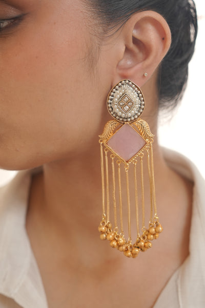 Gulbahaar Drape Chand Earrings