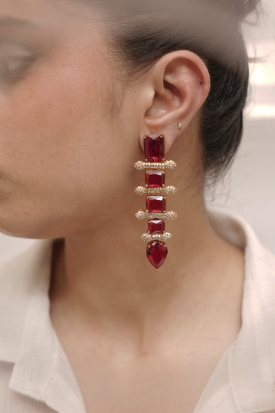 Noor Luxe Crystal Drop Earrings
