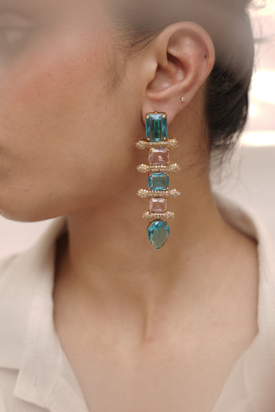 Noor Luxe Crystal Drop Earrings