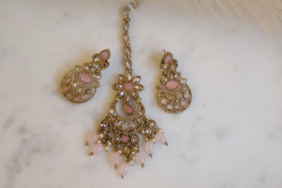 Pink Polki Earring - Indian Secrets