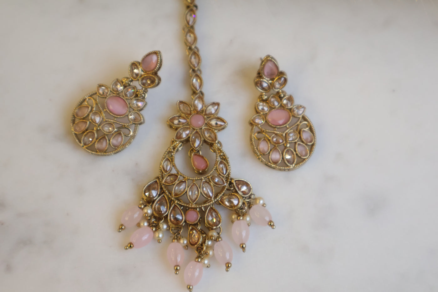 Pink Polki Earring - Indian Secrets