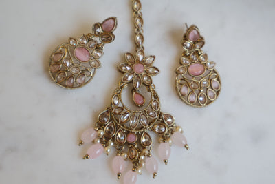 Pink Polki Earring - Indian Secrets