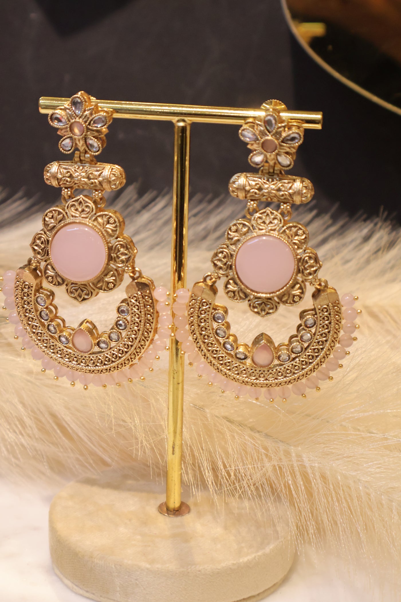 Gold Plated Long Earring - Indian Secrets