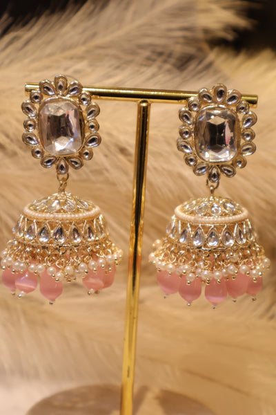 Kangna Pink Jhumka - Indian Secrets