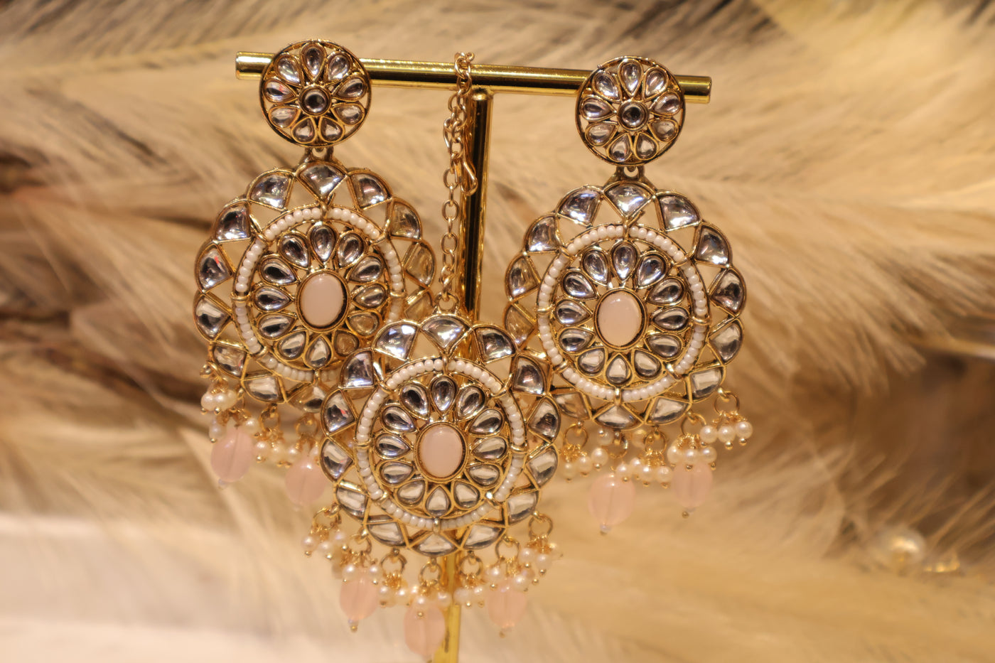 Stylish Earring with Tikka - Indian Secrets