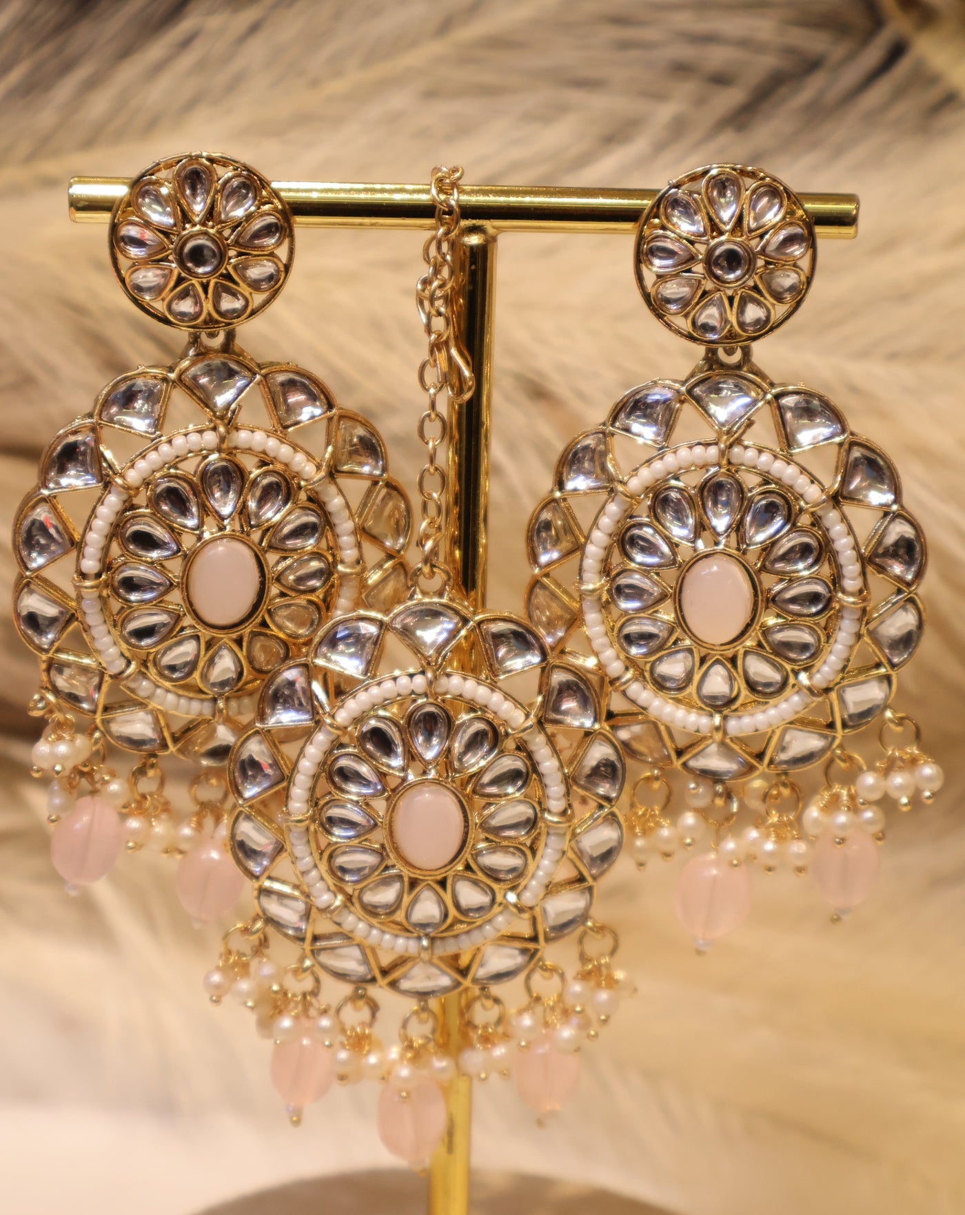 Stylish Earring with Tikka - Indian Secrets