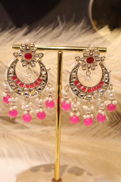 Suha Earring in Pink - Indian Secrets