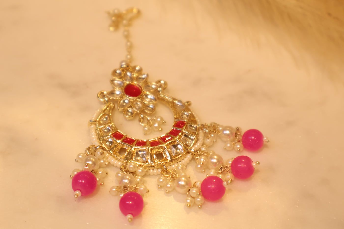 Suha Earring in Pink - Indian Secrets