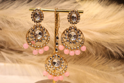 Kundan Chandbali Earring with Tikka - Indian Secrets