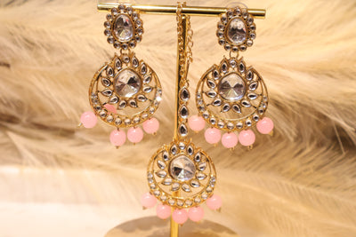 Kundan Chandbali Earring with Tikka - Indian Secrets