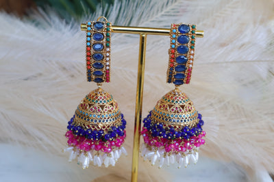 Fizza Pakistani Multicolor Jhumki - Indian Secrets