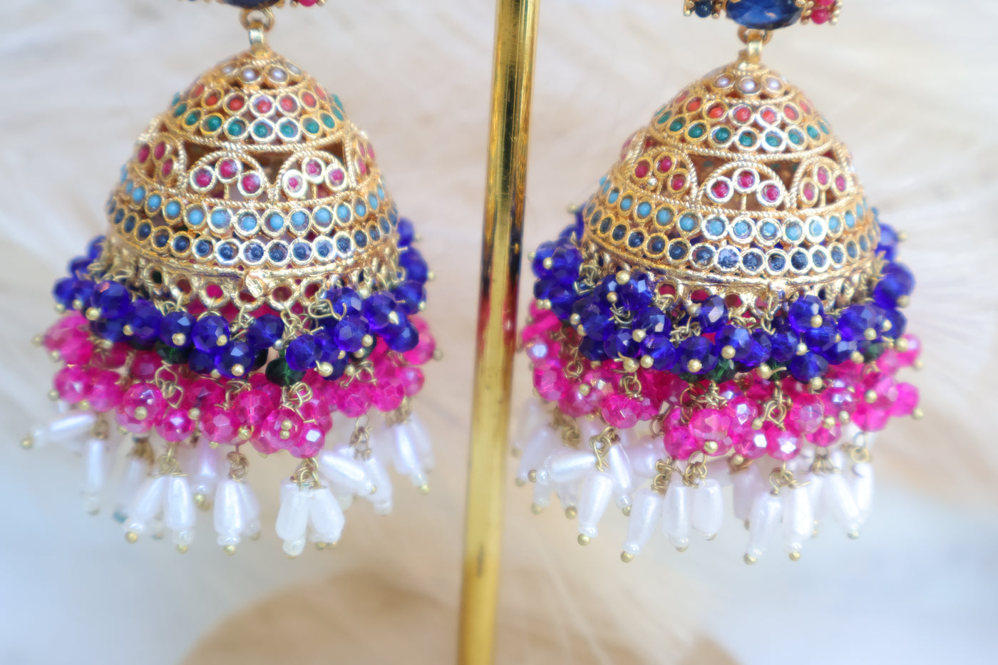 Fizza Pakistani Multicolor Jhumki - Indian Secrets