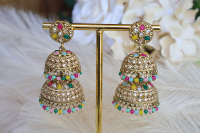 Kaur Multicolor Jhumki - Indian Secrets