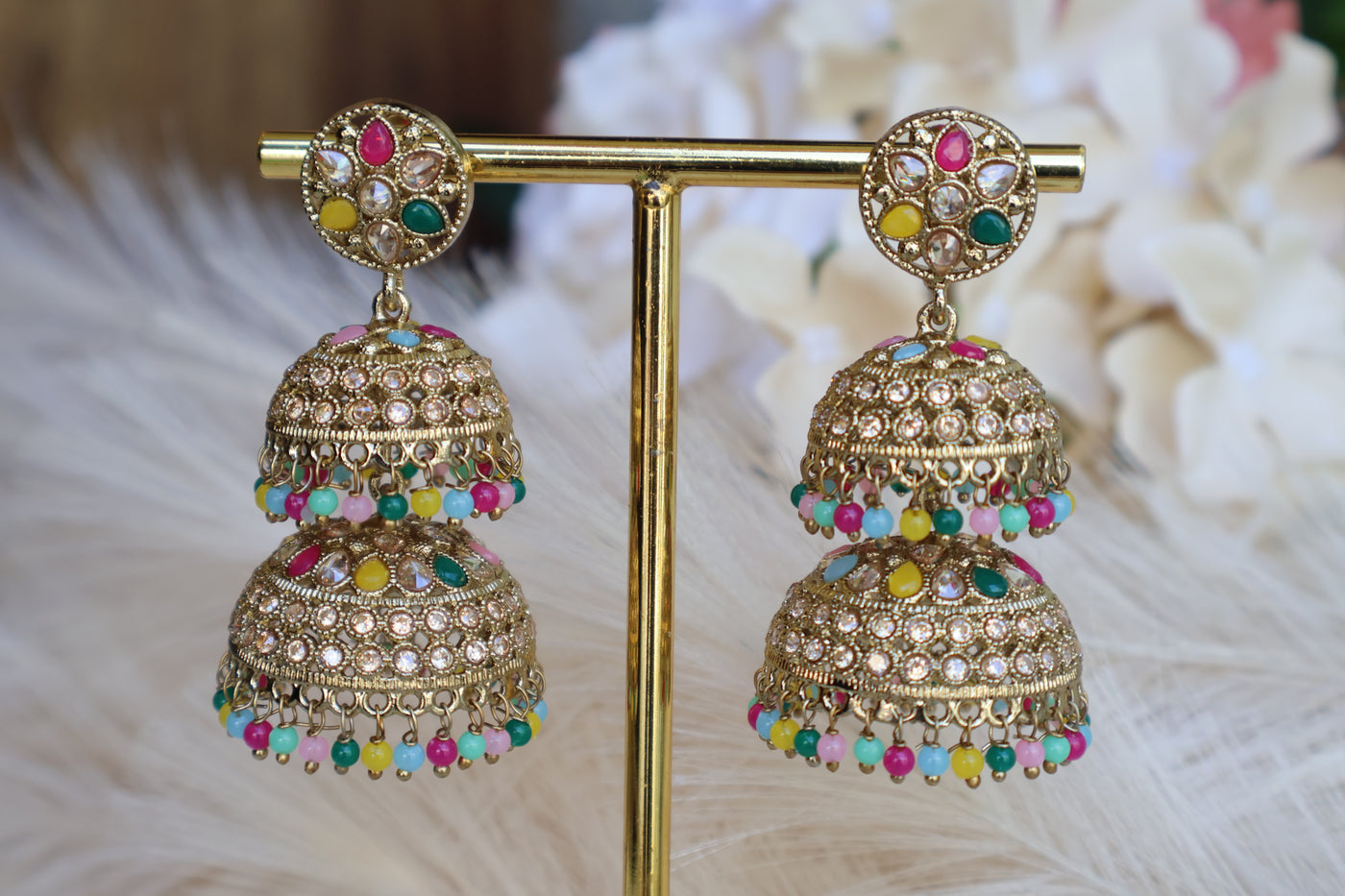 Kaur Multicolor Jhumki - Indian Secrets