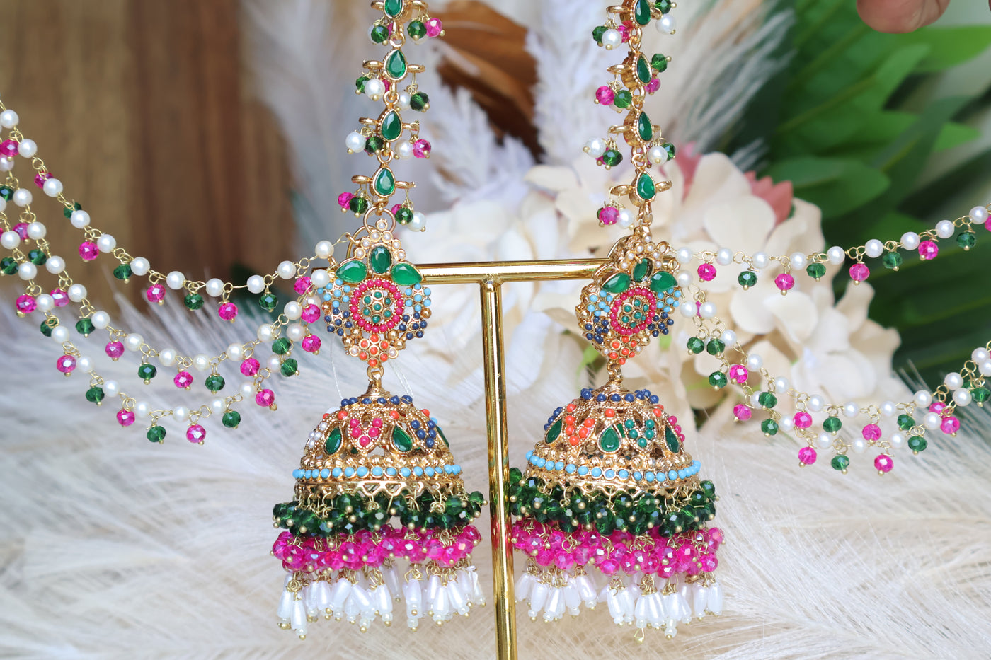 Pakistani Multicolor Beautiful Jhumki - Indian Secrets