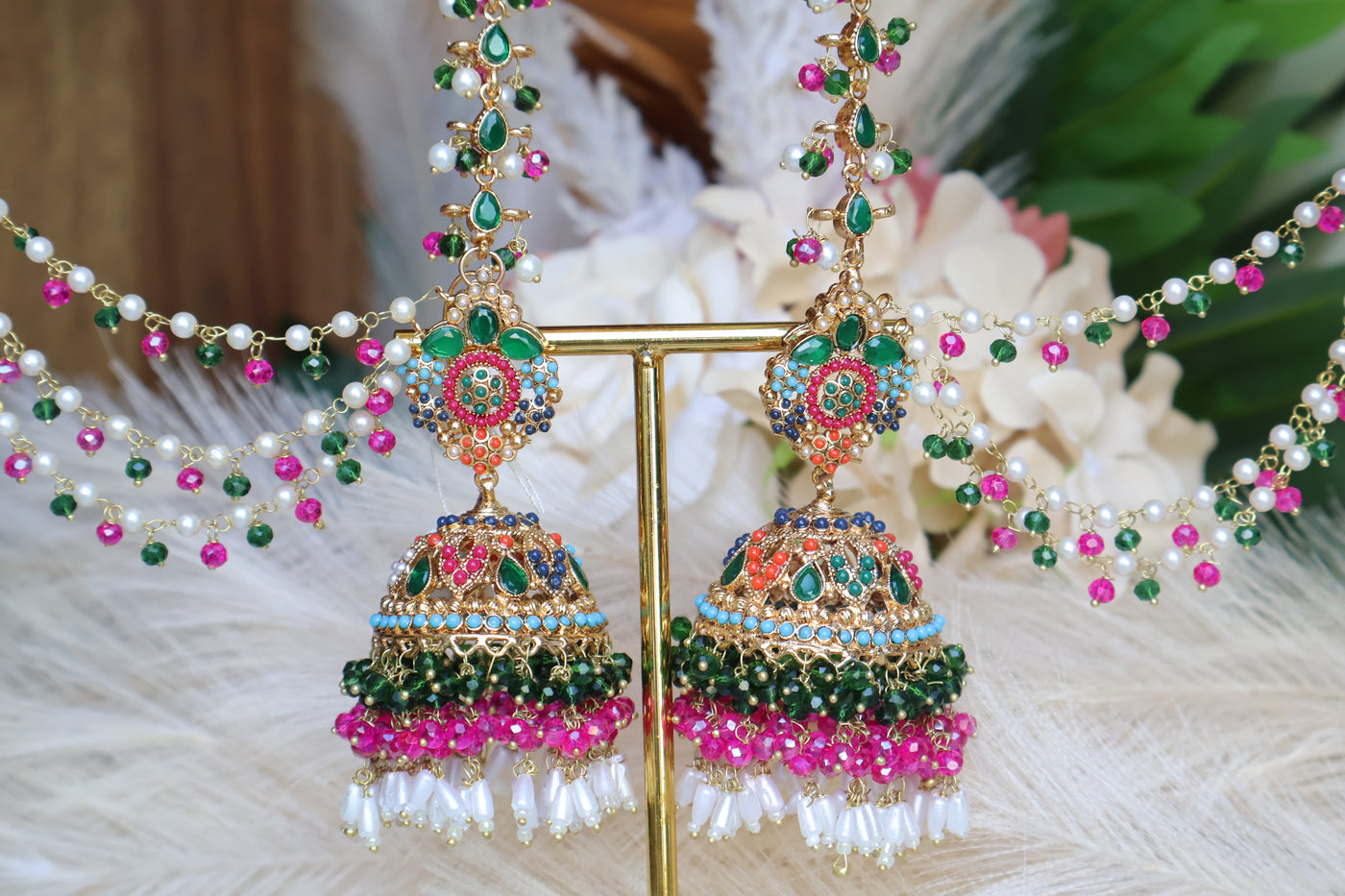 Pakistani Multicolor Beautiful Jhumki - Indian Secrets