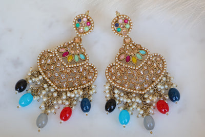 Hina Antique Multicolor Earring - Indian Secrets