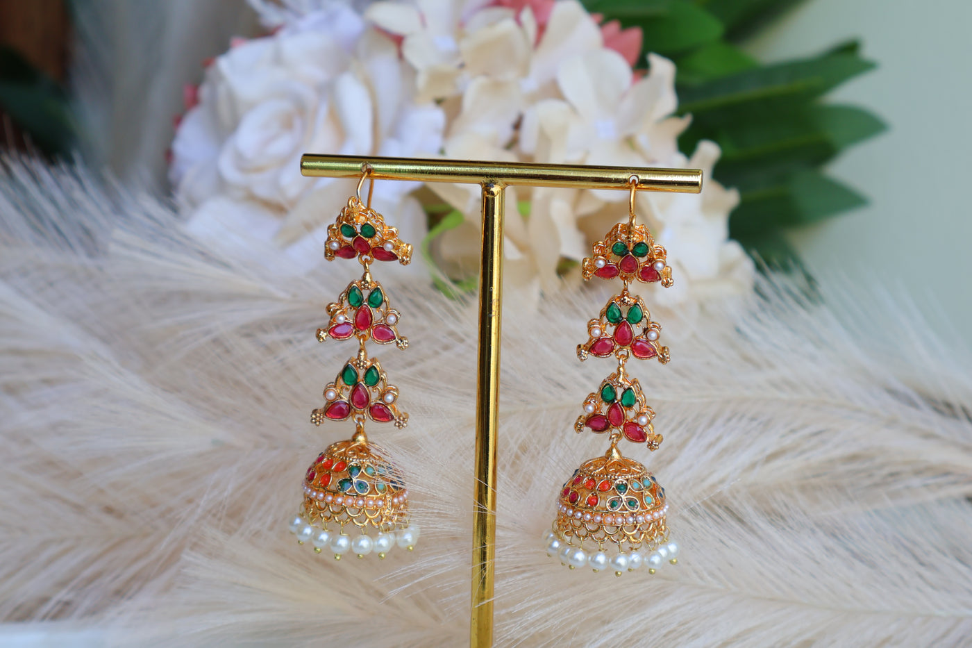 Long Multicolor Rajasthani Traditional Jhumki - Indian Secrets