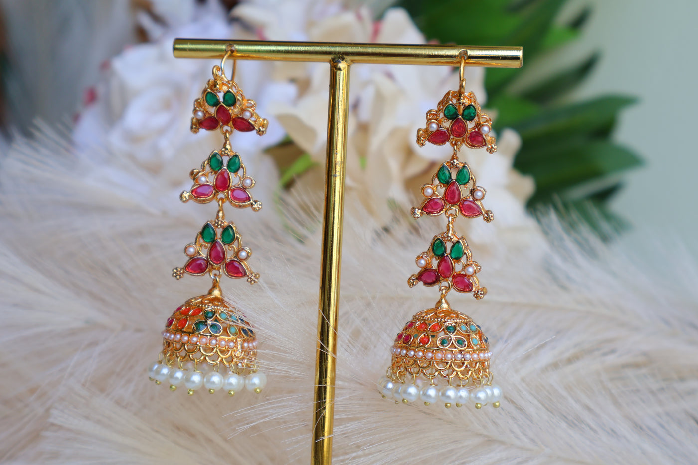 Long Multicolor Rajasthani Traditional Jhumki - Indian Secrets