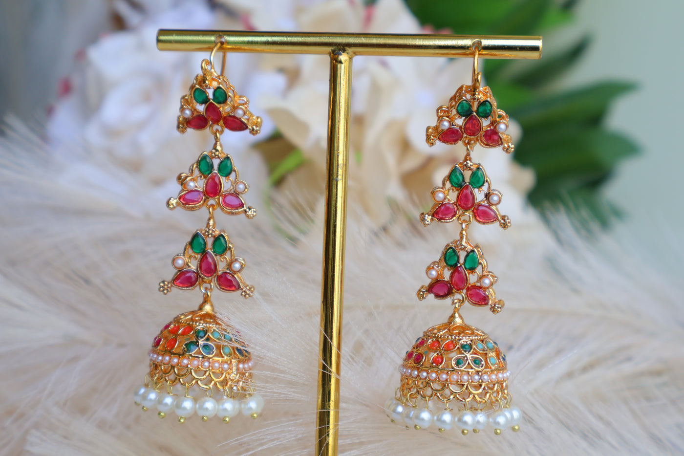 Long Multicolor Rajasthani Traditional Jhumki - Indian Secrets