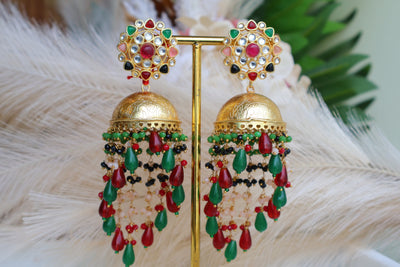 Parda Jhumki-Shape Earrings - Indian Secrets