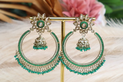 Big Round Hoop Earring with small jhumki - Indian Secrets