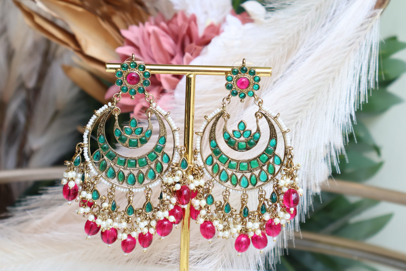 Bollywood Style Pink Earring - Indian Secrets