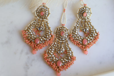 Mahnoor Kundan Earring with Tikka - Indian Secrets