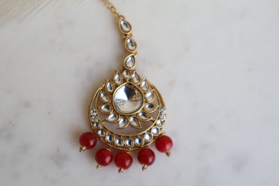 Kundan Chandbali Earring with Tikka - Indian Secrets