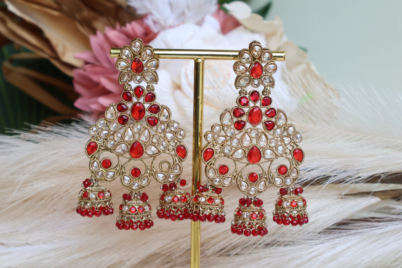 Noor Earring with Beautiful Tikka - Indian Secrets