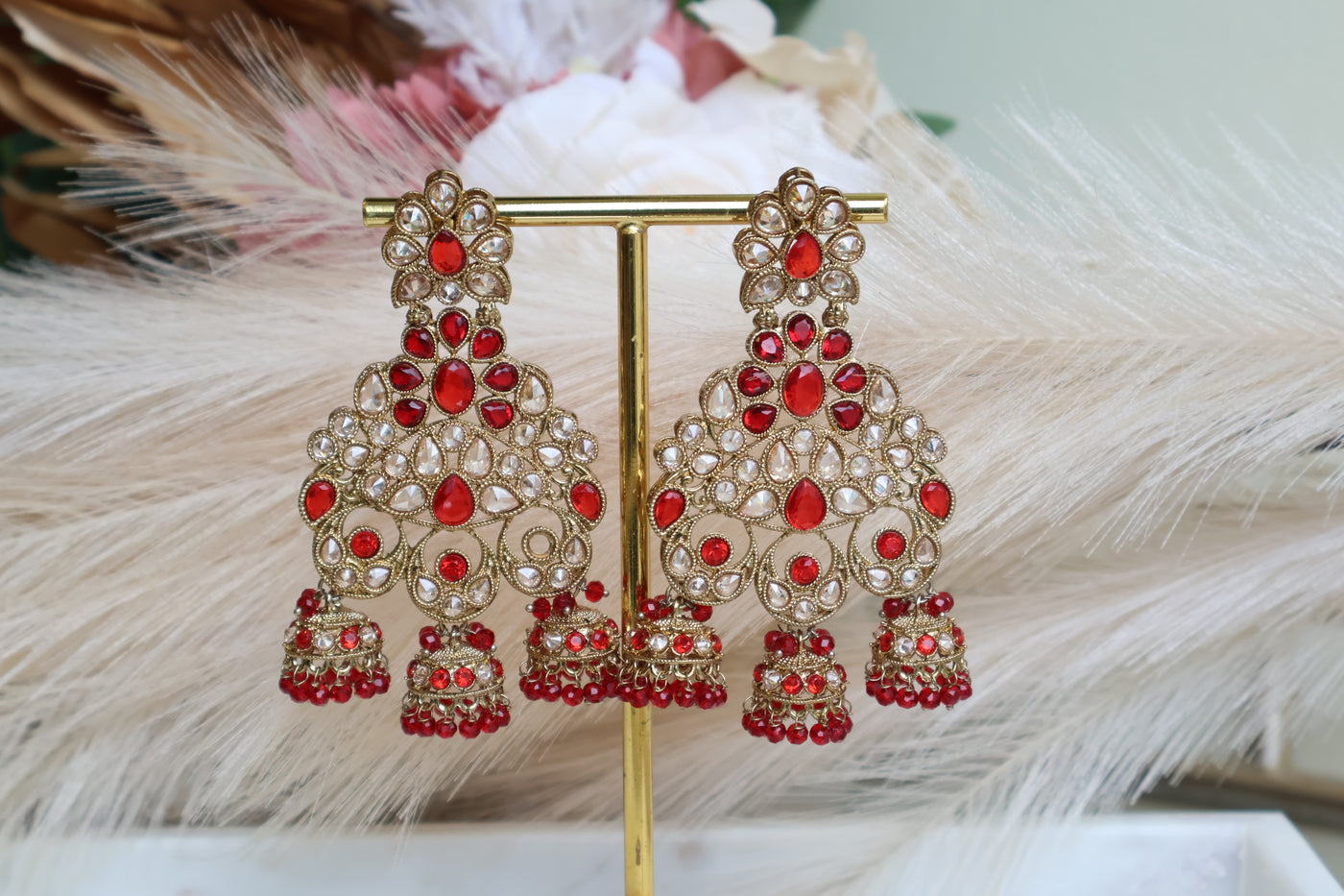 Noor Earring with Beautiful Tikka - Indian Secrets