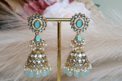 Pratibha Traditional Kundan Jhumki - Indian Secrets