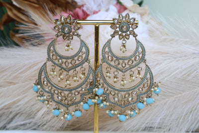 Kuvar Earring with Beautiful Pearls and Tikka - Indian Secrets