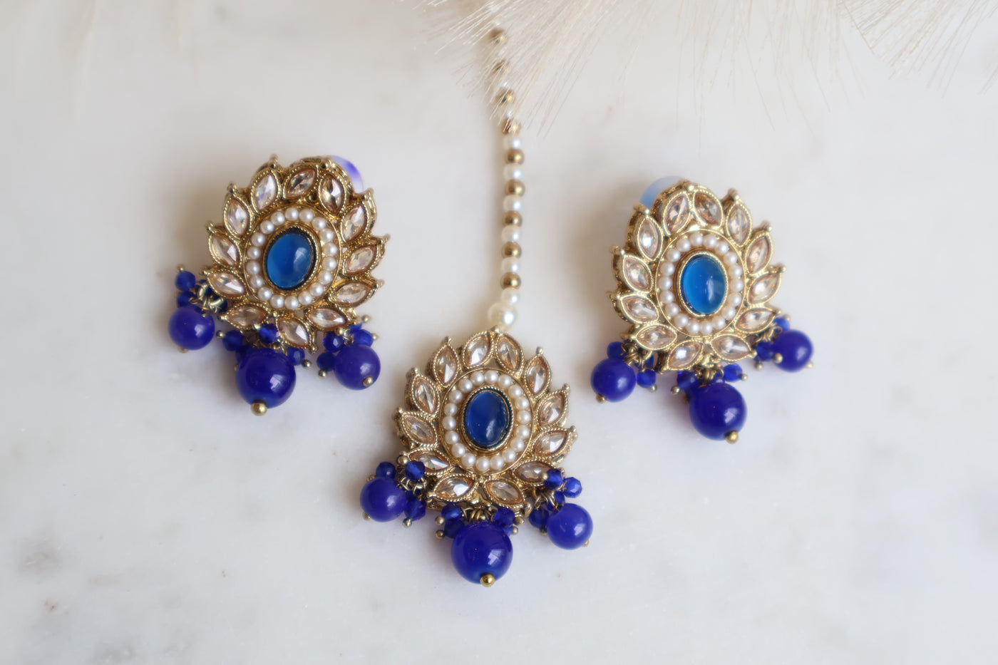 Naira Studs with Tikka - Indian Secrets