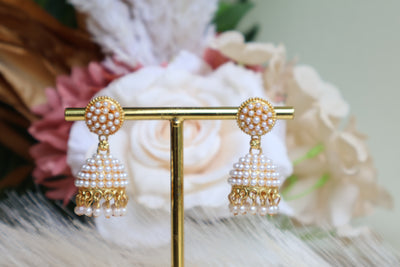 Khushi Pearl Small Cute Jhumki - Indian Secrets