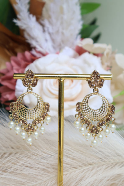 Light weight Earring with copper stones - Indian Secrets