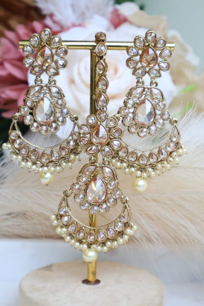 Tanvi Earring With Tikka - Indian Secrets