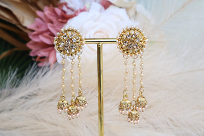 Gold Plated Lightweight Chandelier earring - Indian Secrets