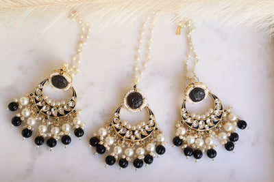 Kusum -Chandbali Earring tikka set - Indian Secrets