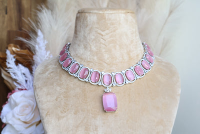 AD Pink Necklace - Indian Secrets