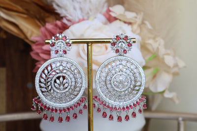 AD Round Shape Earring & Tikka set - Indian Secrets